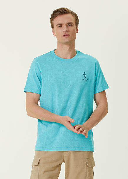 Mavi Logo Nakışlı T-shirt