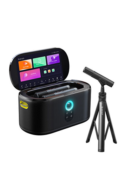 Partybox Mikrofon Standlı Shell S1 280W Karaoke Bluetooth Hoparlör Seti