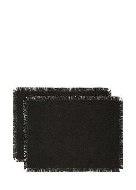 Ecru Black 2 Pcs Double-Sided American Serving Set