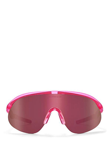 Flamingo Pink Sport Half Frame Unisex Kids Outdoor Sunglasses