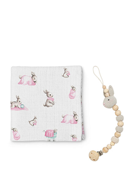 Baby Pink Rabbit 2-Piece Gift Set
