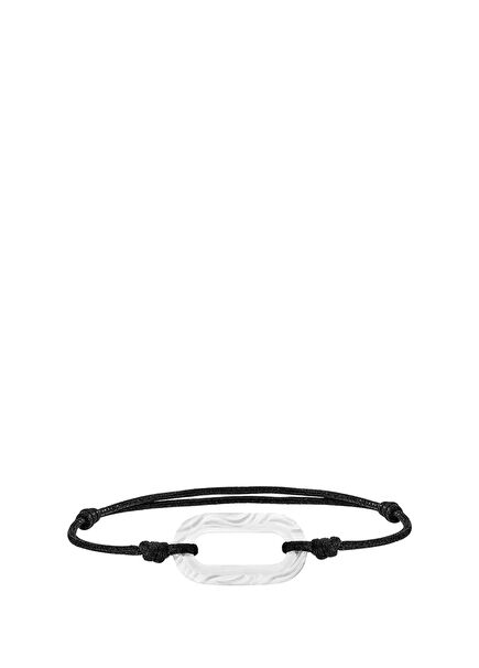 Empreinte Animale Clear & Black Kordonlu Kristal Unisex Bileklik 
