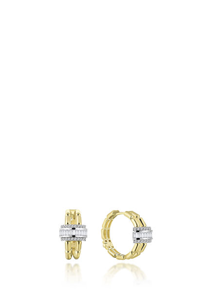Cybele Dia Diamond Stone 14K Gold Women's Earrings