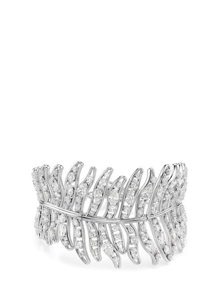 Vienna Bracelet Mixed Cuts Feather White Rhodium Plated Women's Bracelet