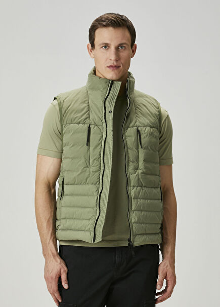 Açık Yeşil Puff Yelek