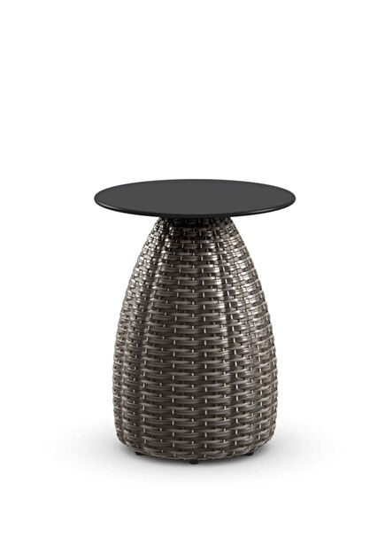 Porcini Marrone Rattan Bahçe Yan Sehpa