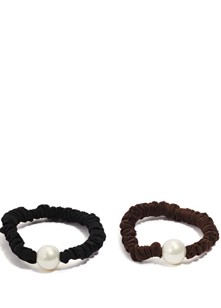 Black Brown Double Women's Hair Tie
