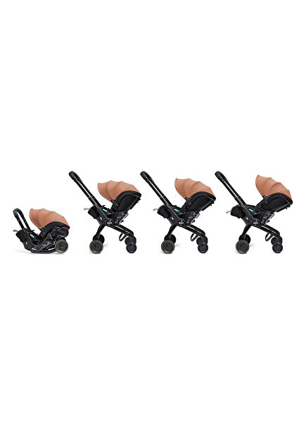 X Bebek Arabasına Dönüşen Tekerlekli Gr 0 i-Size Terracotta 3 Yatış Pozisyonlu Ana Kucağı Oto Koltuğu