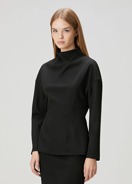 Black Wool Blouse