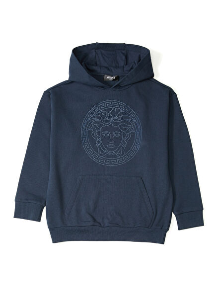Medusa Lacivert Kapüşonlu Erkek Çocuk Sweatshirt