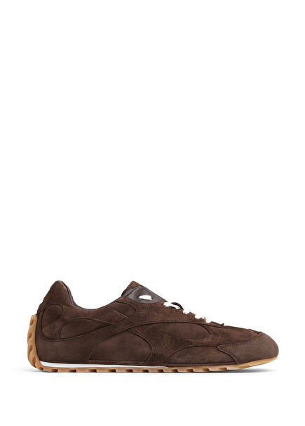 Koyu Kahverengi Erkek Deri Sneaker