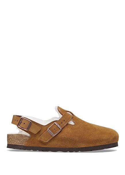 Tokio Tan Womens Suede Slippers