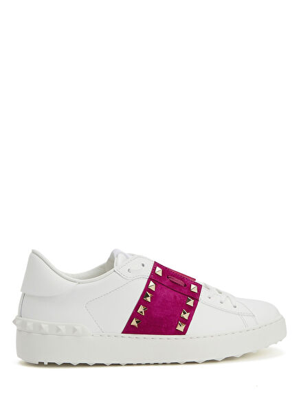 Open Royco Beyaz Fuşya Kadın Deri Sneaker