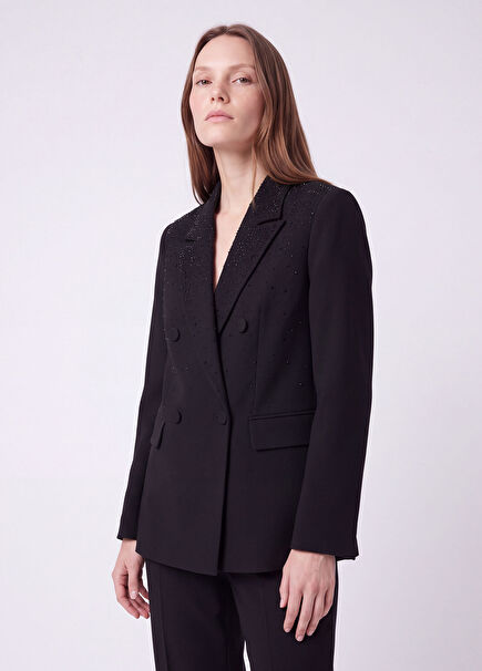 Black Embellished Evening Jacket