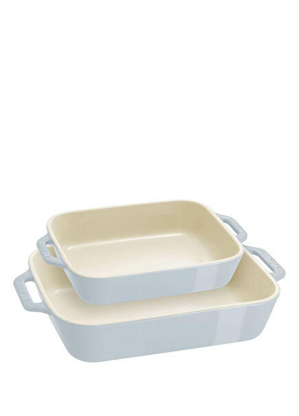 Light Blue Ceramic 2 Piece Baking Dish Set