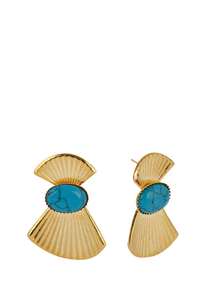 Lily Turquoise Women's Gold-Plated Earrings