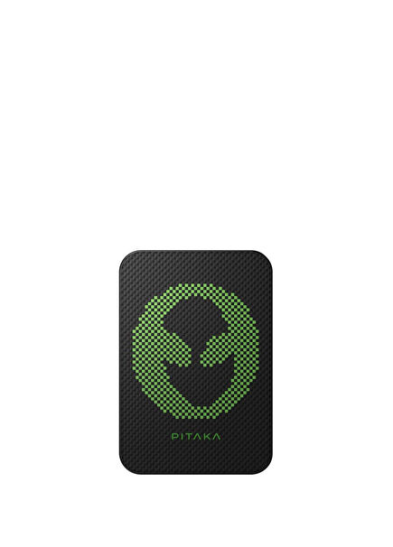 Tactile Woven Qi2 MagSafe Aramid Siyah Yeşil 5000mAh Powerbank 15W 