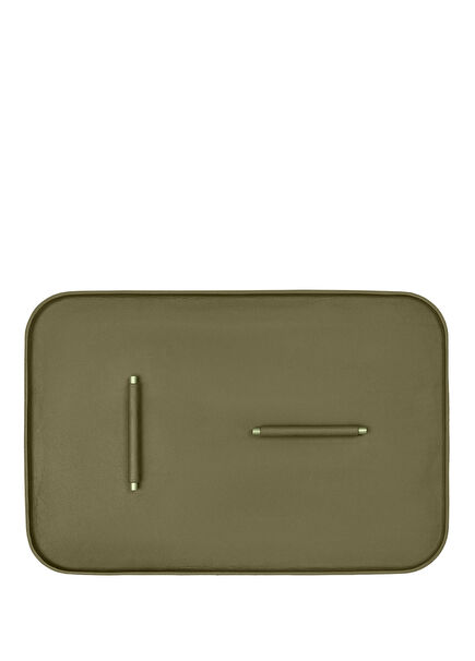 Plato Rectangle no.02 Green Leather Organizer Tray