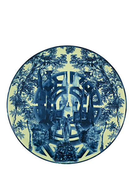Meaning Mavi Desenli Porselen Supla 33,6 cm