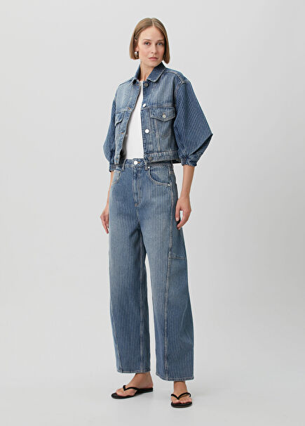 Carter Mavi Çizgili Jean Pantolon