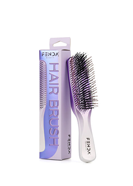 Profesyonel Metalic Purple 4 Pinli Mor Saç Fırçası 