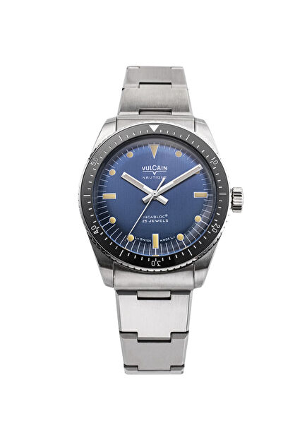 Skindiver Nautique Blue Metal Steel Men's Wristwatch