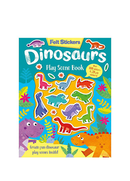 Felt Stickers - Dinosaurs Play Scene Book Çocuk Yabancı Dil Kitabı