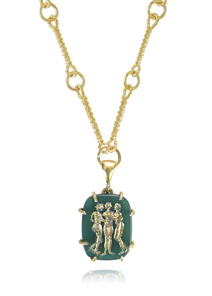 The Charites 925 Sterling Silver 22K Gold Plated Women's Necklace