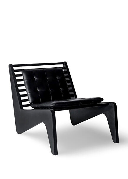 Altoe Siyah Deri Berjer