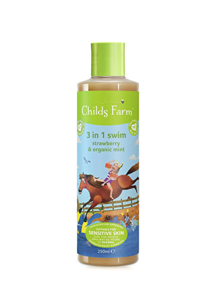 Strawberry and Organic Mint Essence 3-in-1 After Swimming Kids Shampoo 250 ml