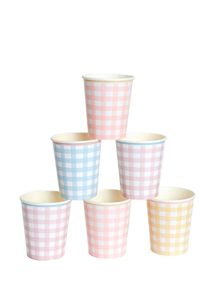 Damalı 12'li Kağıt Bardak