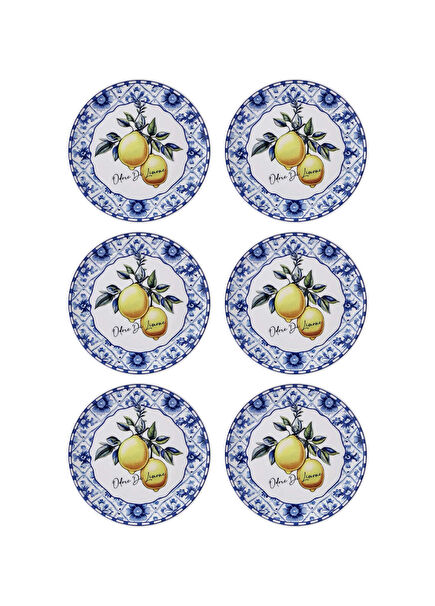 Odore Di Limone Seramik 6'lı Pasta Tabağı Seti