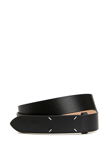 Black Men's Leather Belt