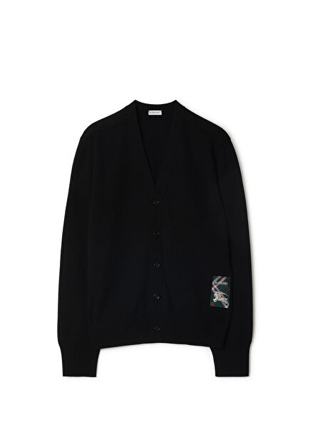 Smt Siyah Yün Düğmeli Erkek Hırka