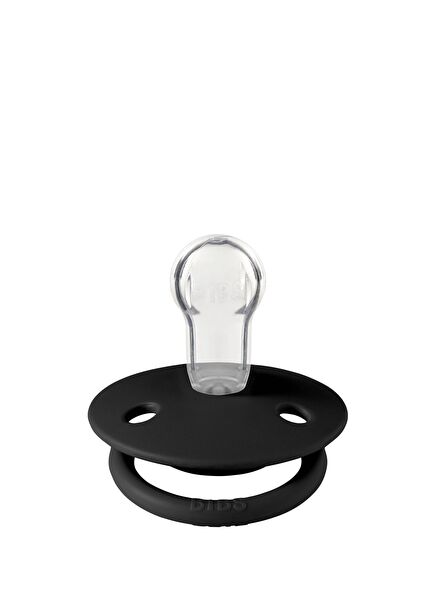 De Lux Black 0-6 Months Silicone Pacifier