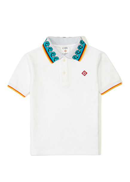Beyaz Erkek Çocuk Organik Pamuk T-shirt