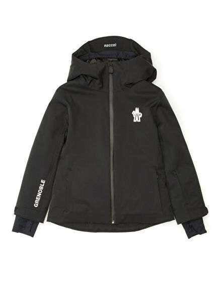 Siyah Kapüşonlu Kız Çocuk Ceket