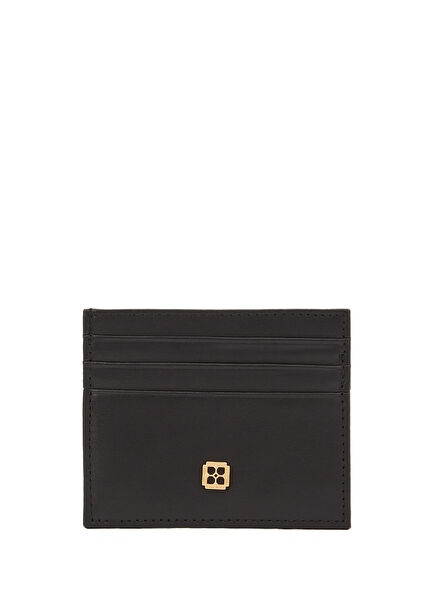 Siyah Kadın Deri Kartlık