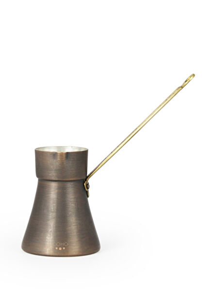 Coho Antique Cast Processing Handle Copper Turkish Coffee Pot 180 ml