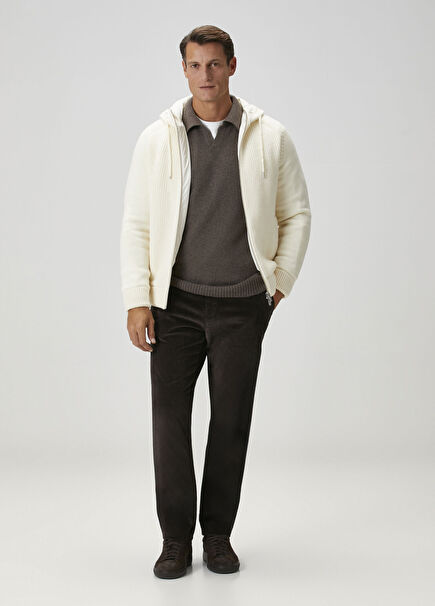 Olimpias Kahverengi Kadife Chino Pantolon