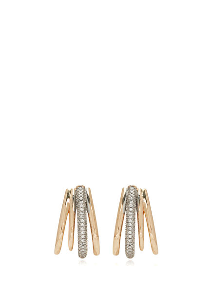 Women's Earrings With Half Moon Stone