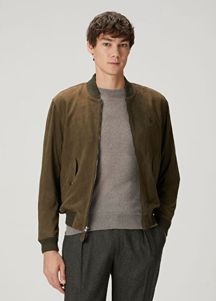 Yeşil Süet Bomber Mont