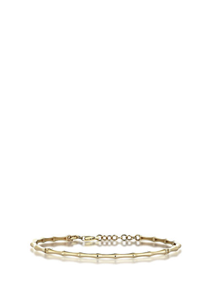 Bone Bangle 14 Karat Women's Pink Gold Bracelet