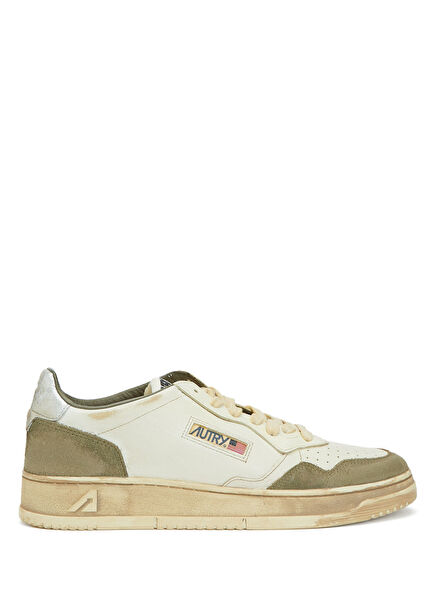 Super Vintage Bej Erkek Deri Sneaker