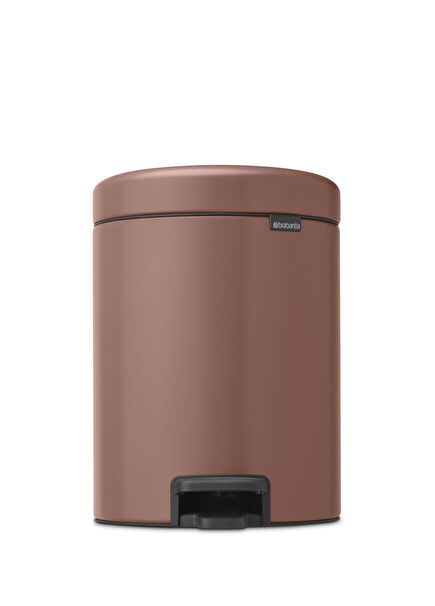 Newicon Satin Taupe Pedal Trash Bin 5L