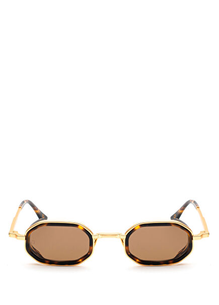 Harrow Gold Havana Titanium Unisex Sunglasses