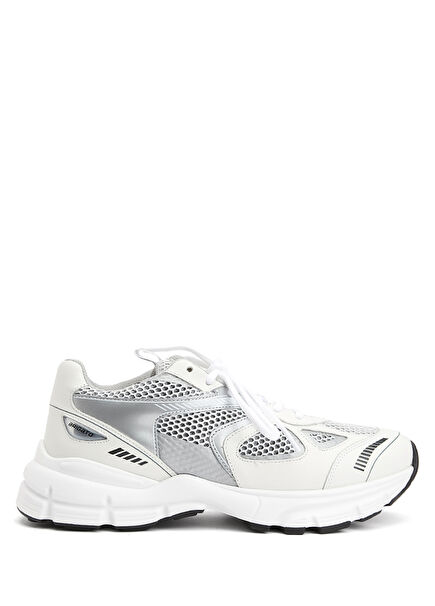 Marathon White Silver Women's Leather Sneakers