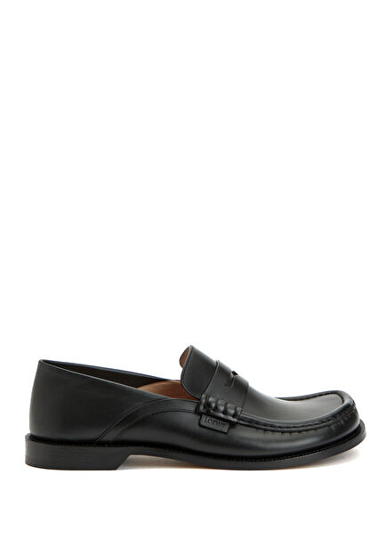 Black Men's Leather Loafer