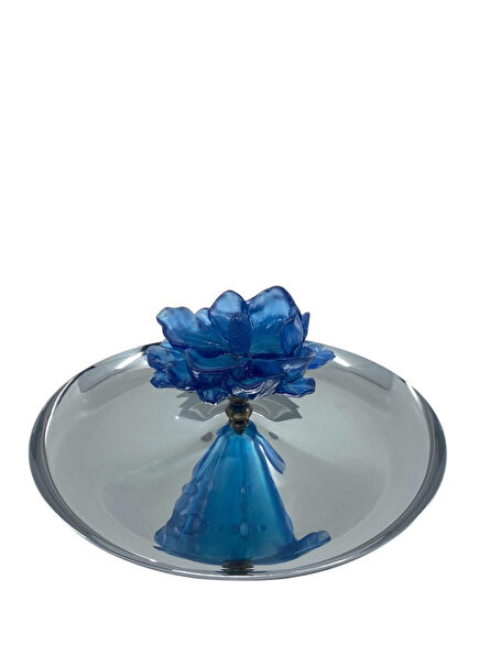 Medium Nilüfer Gümüş Sunum Tabağı