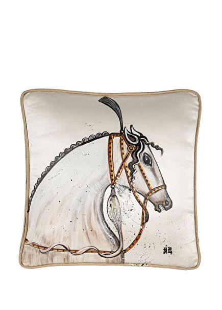 Camarillo Hand-Painted Silk Pillow 43x43 cm